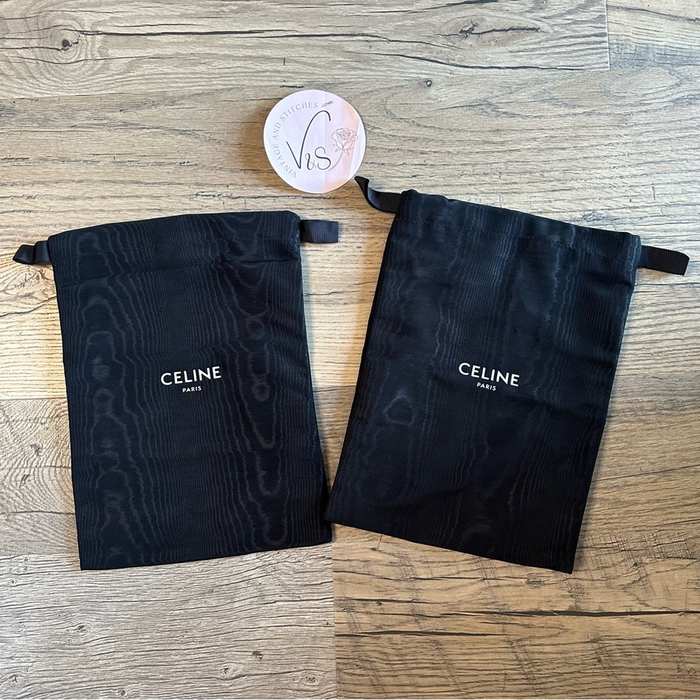 Two 2 Authentic Celine Paris Small Dust Bags
